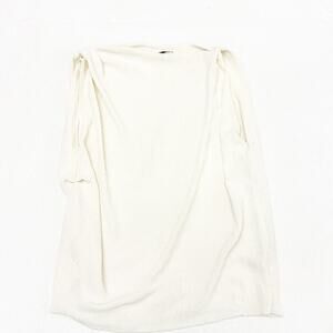 Zara Cream Sleeeveless Rouched Tank Top Classy Size M MINT